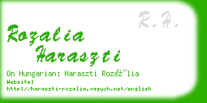 rozalia haraszti business card